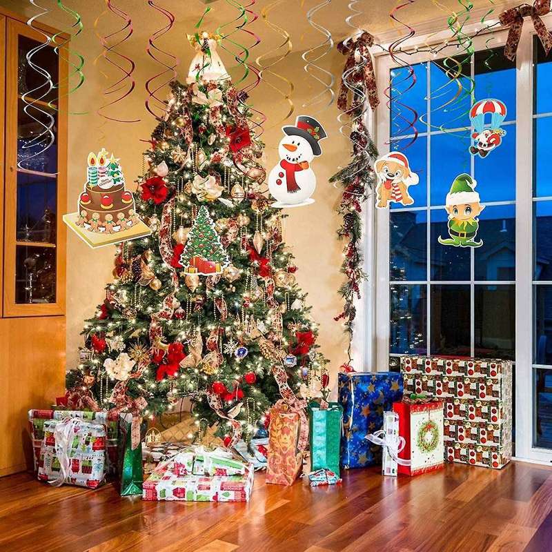 Christmas Ornaments Ceiling Swirl Decoration Christmas Party Supplies