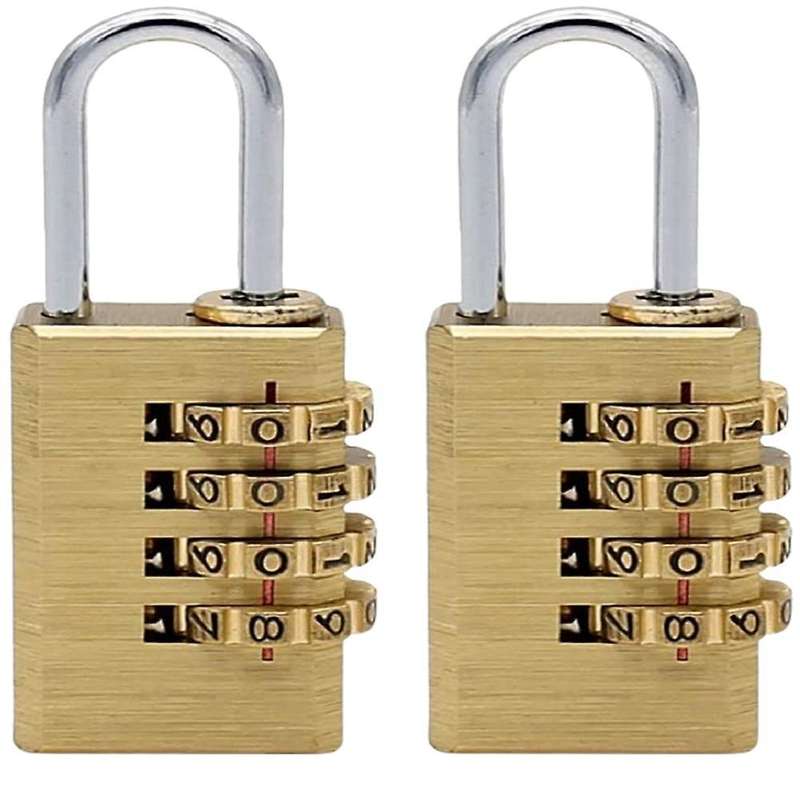 2 Pcs Combination Padlock 4 Digit Combination Lock Locker Lock
