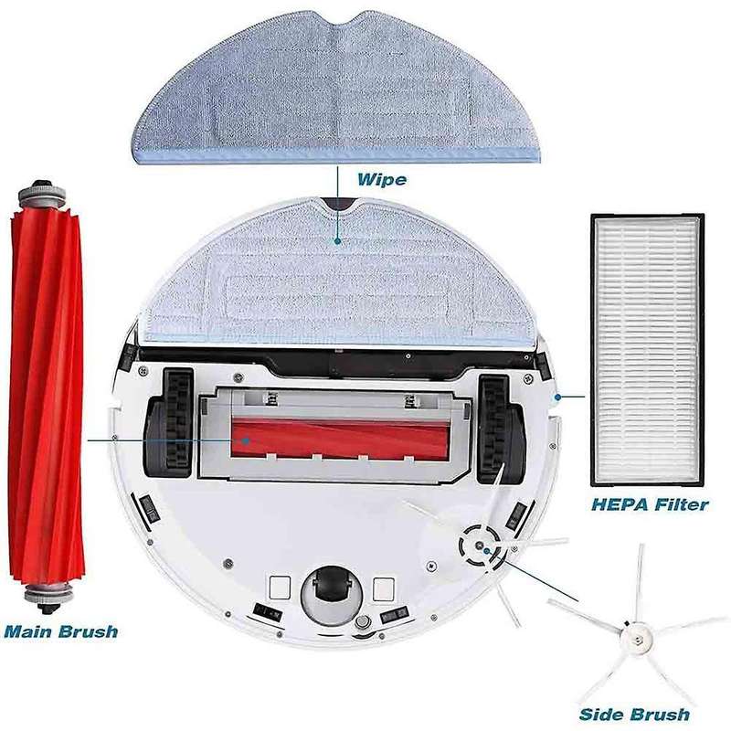 For Xiaomi Roborock S7 T7s T7splus,with Wipe, Hepa Filter, Main Brush