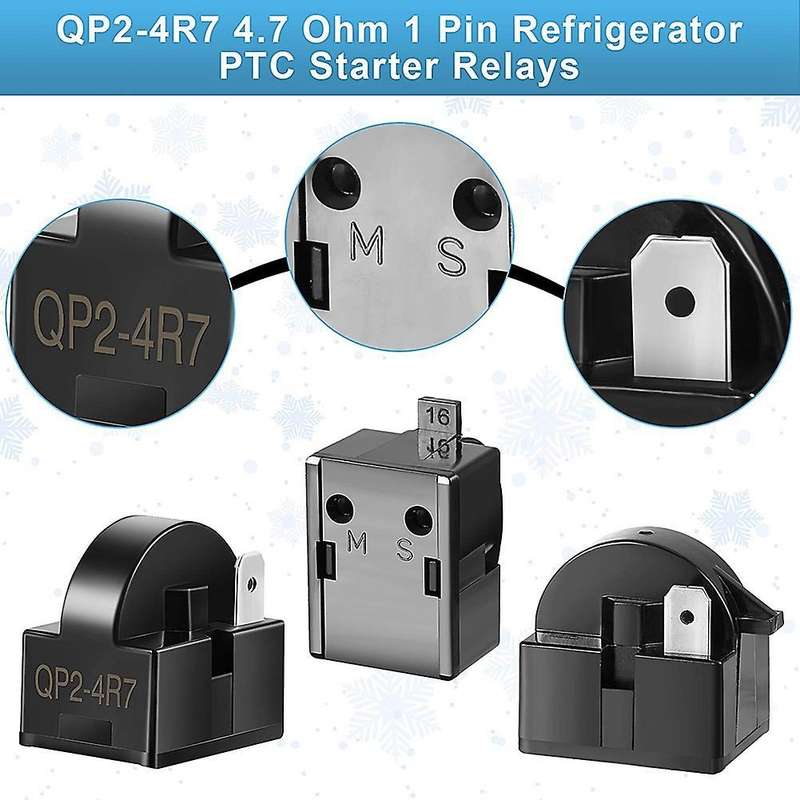 Refrigerator Starters Qp2-4r7 4.7 Ohm 1 Pin Refrigerator Ptc Starter