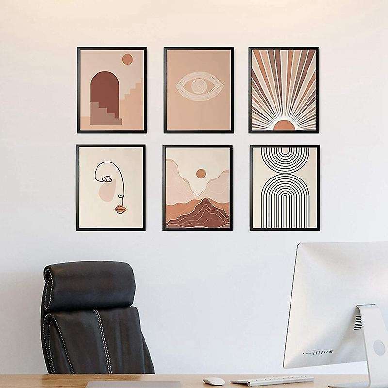 For Wall Decor - Set Of 6 Boho Prints Mid Century Wall Art (no Frame)