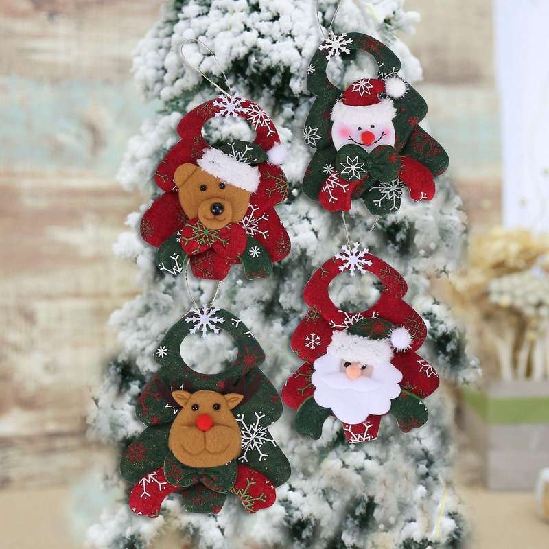 4pc/set Christmas Decorations Tree Hanging Ornaments Non-woven