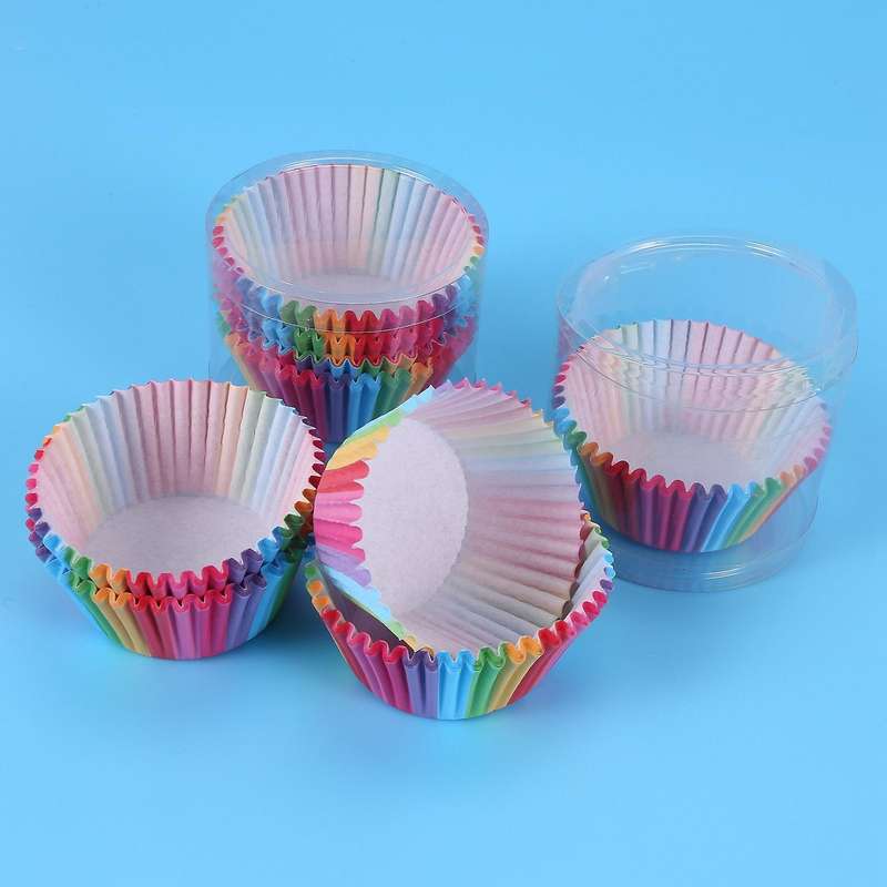 600pcs Cake Paper Cases Rainbow for Dessert Wedding Party Birthday