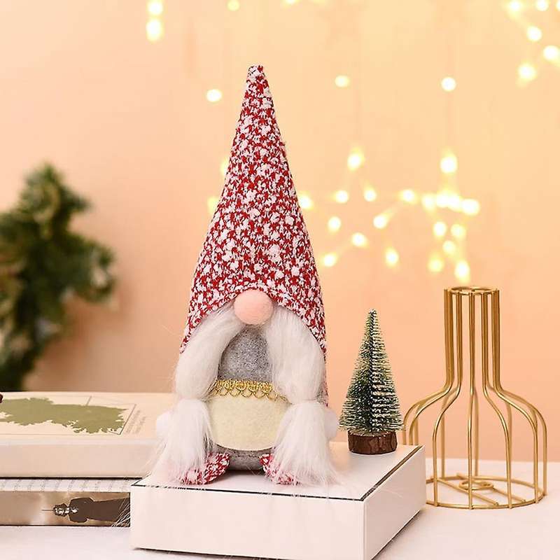 Faceless Doll Christmas Stand Doll Christmas Festival Decoration, B