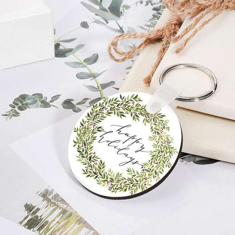 20pcs Sublimation Blank Keychain Diy with Key Ring Thermal Transfer