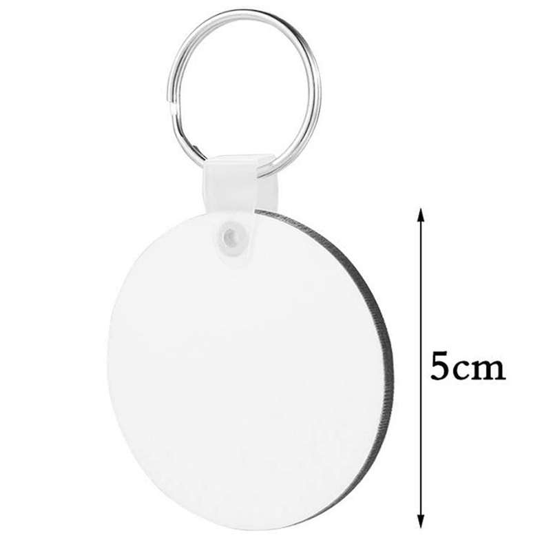 20pcs Sublimation Blank Keychain Diy with Key Ring Thermal Transfer