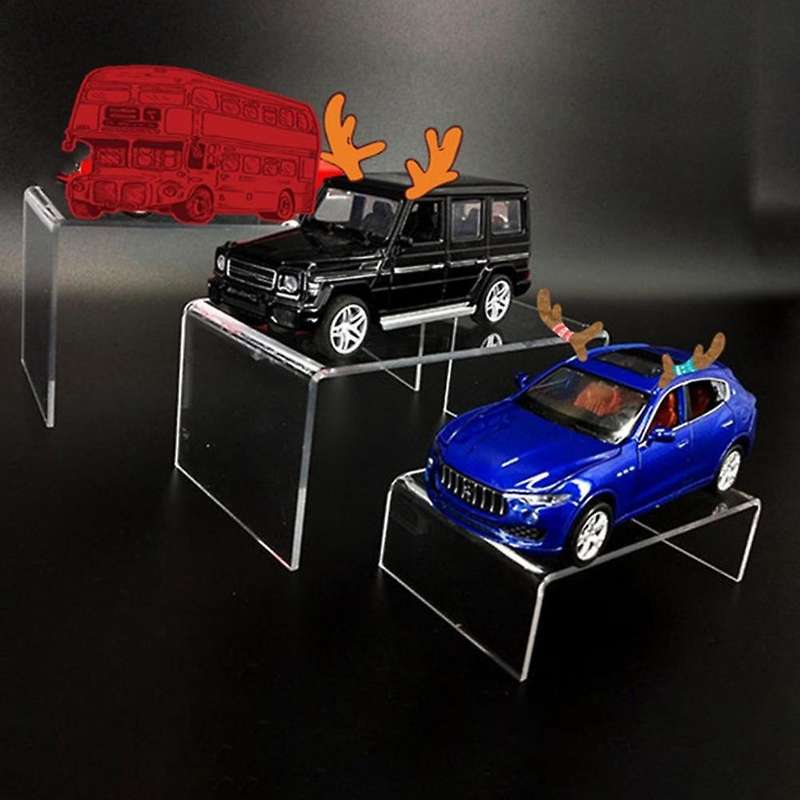 3pcs/set 3mm Acrylic U Type Hand-run Display Stand -red