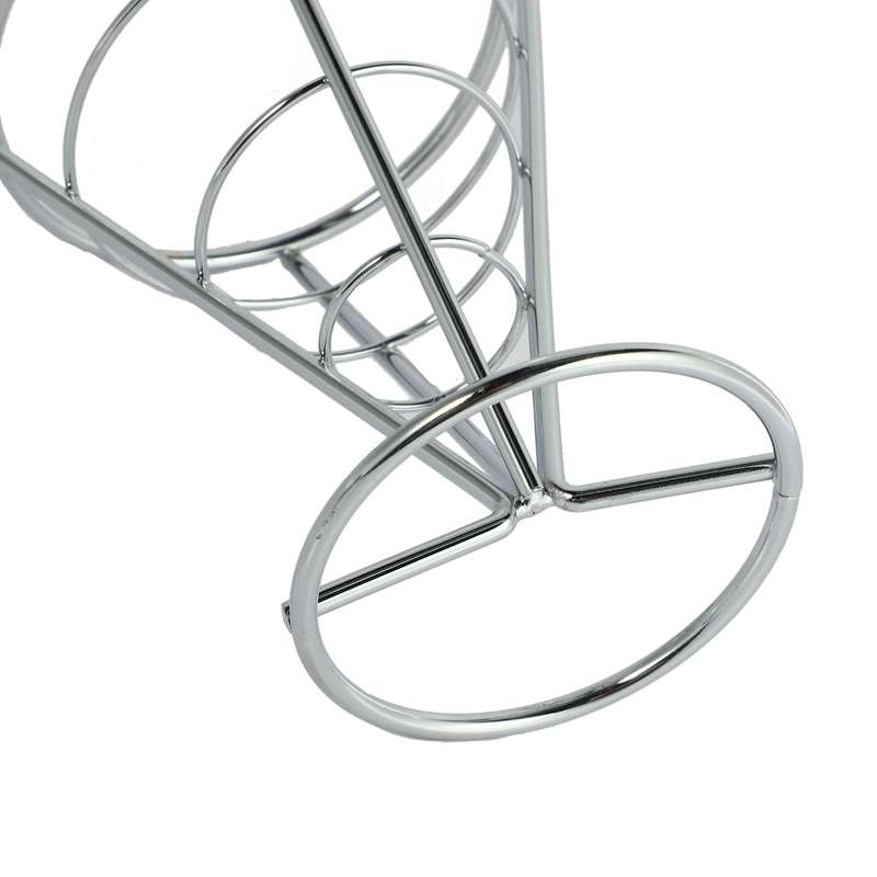 Fry Chips Cone Metal Wire Basket with Sauce Dippers