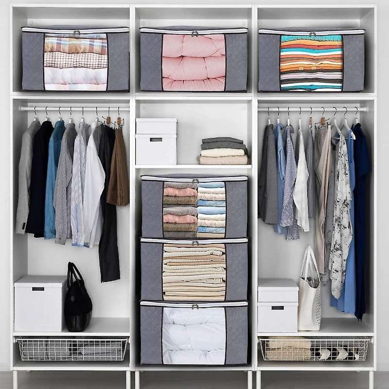 Clothing Storage Bag Large-capacity Foldable Bottom Container-3pcs