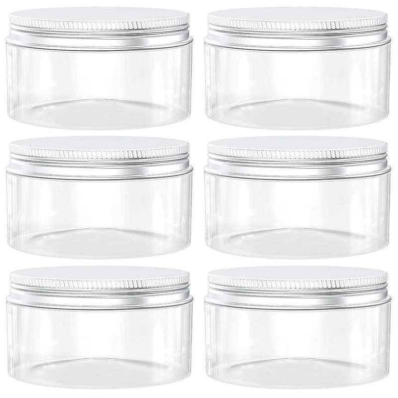 6pcs Pet Cream Wide Mouth Bottle Plastic Cover Plastic Products