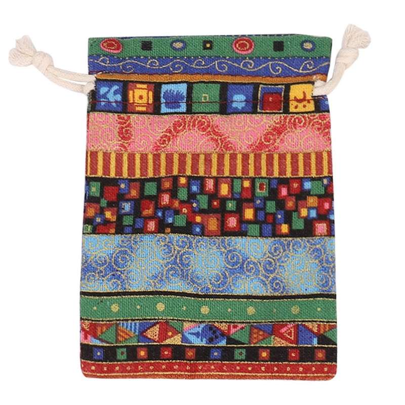 24pc Egyptian Jewelry Coin Pouch Print Drawstring Gift Bag Purse