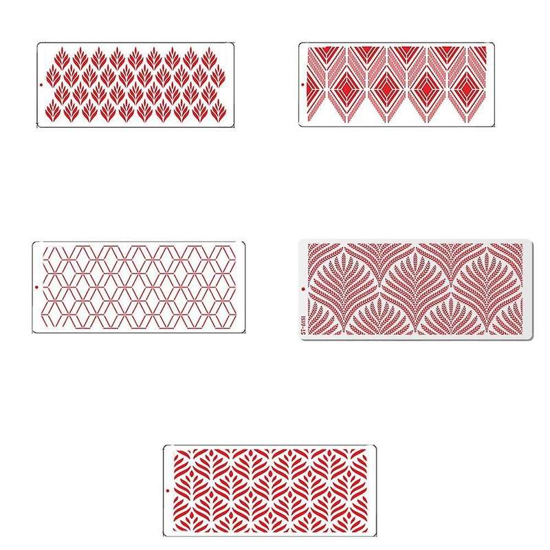 5pcs Wheat Ear Printing Sugar Sieve Mold Fondant Printing Template A