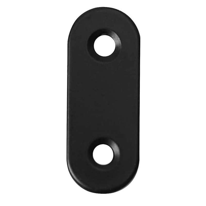 22 Pcs Straight Brace Black Mending Plate with Screws Flat for Wood