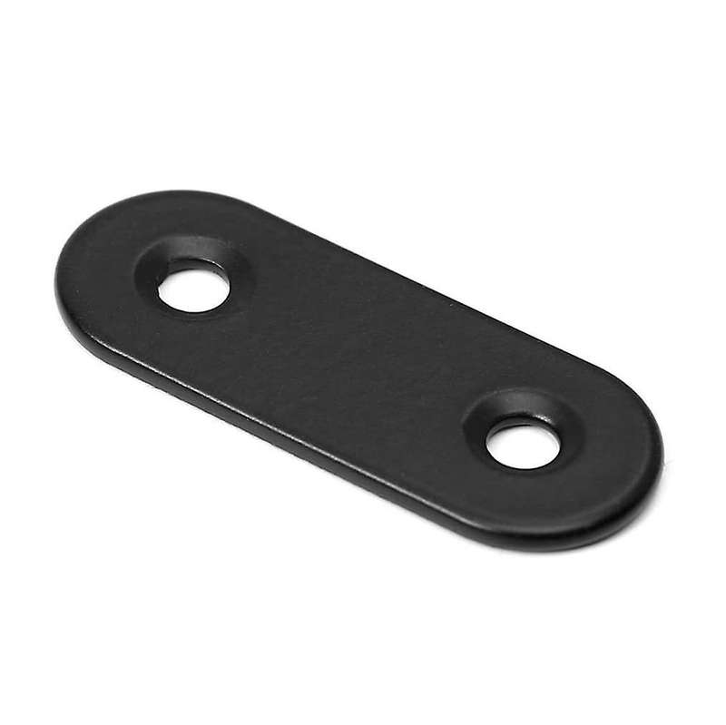 22 Pcs Straight Brace Black Mending Plate with Screws Flat for Wood