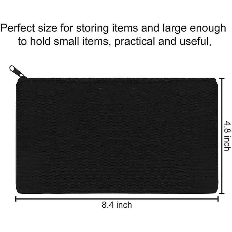 Canvas Zipper Pouch Bags Diy for Travel Diy Craft School(14 Pieces)