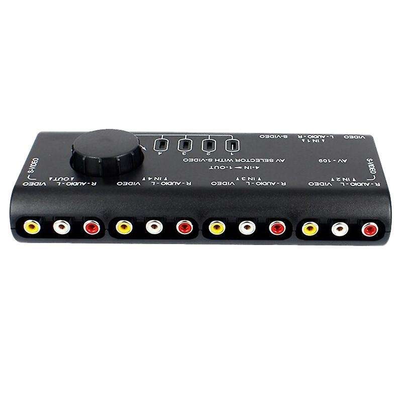 4-in-1 Out Av Rca Switch Box Av Audio Video Switcher 4 Way Splitter