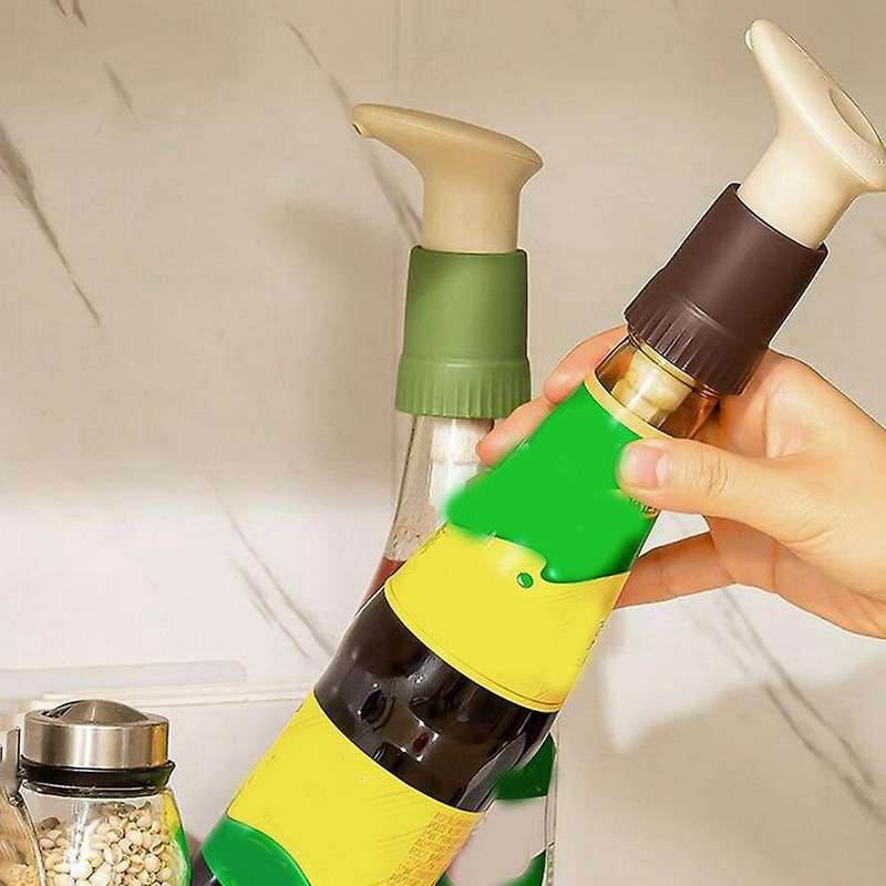 3pcs Oyster Sauce Squeezer Kitchen Bottle, Pressure Push-type Nozzle