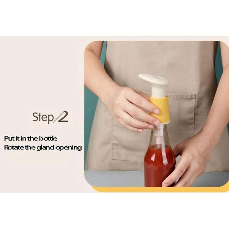 3pcs Oyster Sauce Squeezer Kitchen Bottle, Pressure Push-type Nozzle