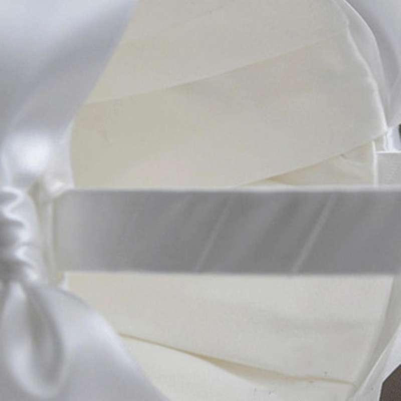 Bowknot Flower Basket Romantic Petals Storage Bowknot Satin Basket