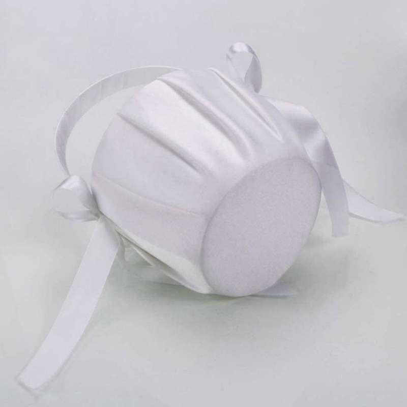 Bowknot Flower Basket Romantic Petals Storage Bowknot Satin Basket