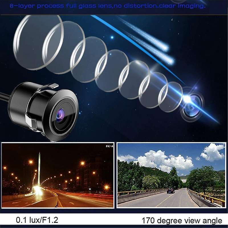 Car Backup Camera Mini Parking Camera Cmos 170 Degree Night Vision