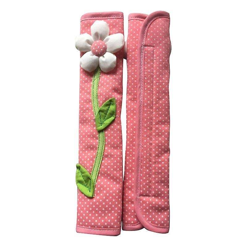 2x Flower Polka Dot Door/refrigerator Handle Cover Gloves Pink