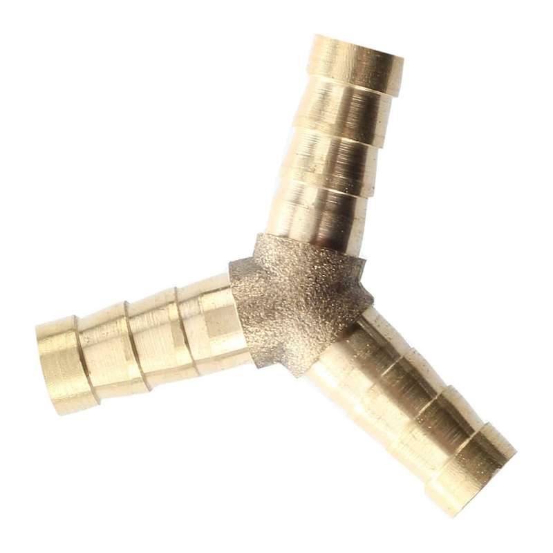 2 X Brass Y Style 3 Ways Hose Barb Connectors Adapters for 8mm Tubing