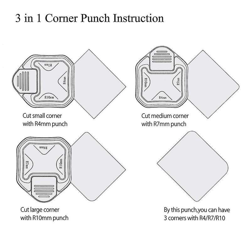 Round Corner Punch, 3 In 1 Paper Corner Cutter for Paper Crafts