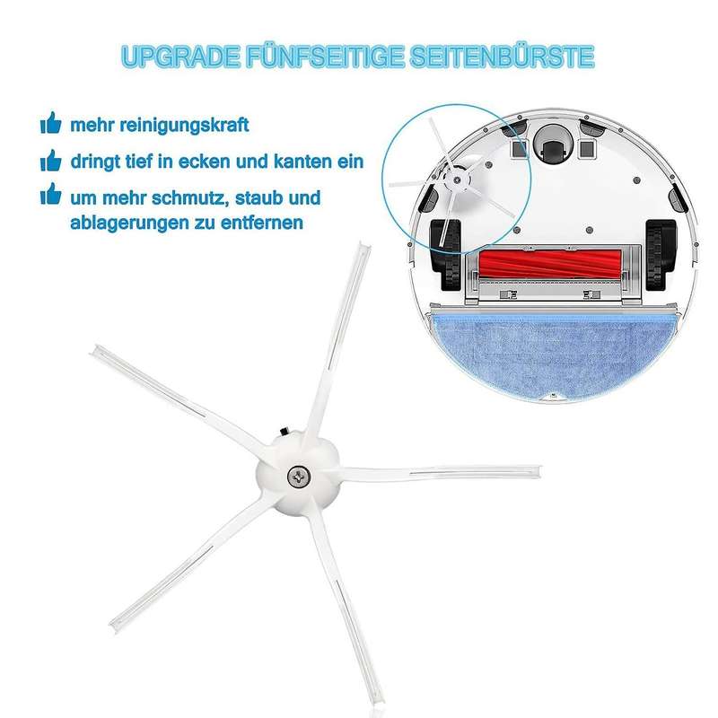 Accessories Replacement for Roborock Vacuum Hepa Filters Side Brushes