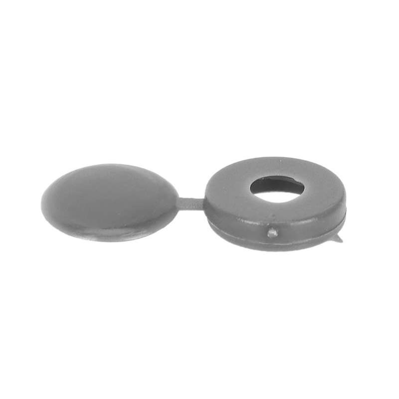 200 Pcs Screw Plastic Hinged Screw Head Caps Snap-on Decor (grey)
