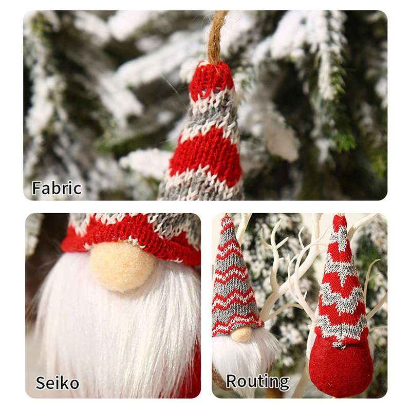 Mini Faceless Old Man Doll Christmas Tree Pendant for Home Party B