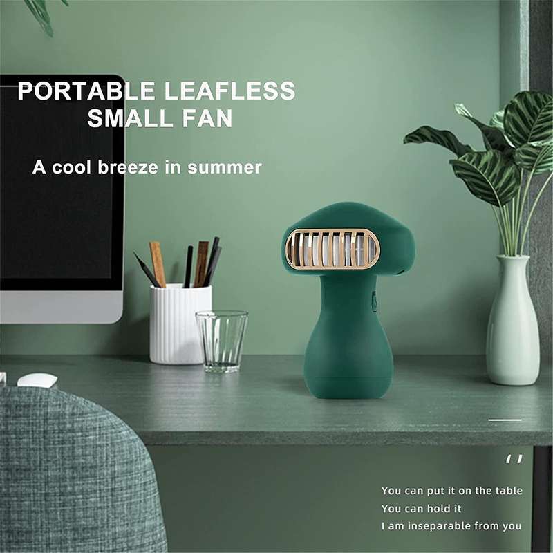 500 Mah Battery Usb Rechargeable Fan for Office Camping Outdoor,green