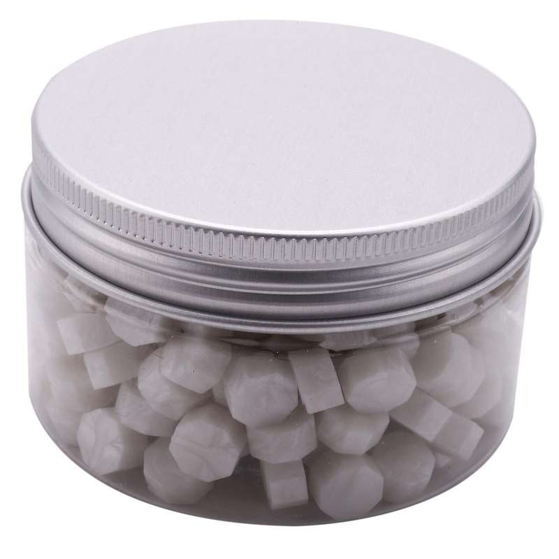 200pcs Pearl White Sealing Wax Beads Kit for Greeting Card Stamp