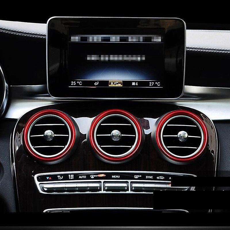 7pc Car Stickers for Mercedes Benz C Class W205 Glc 180 200 260red
