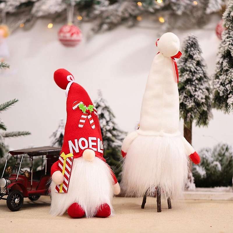 Christmas Decorations with Lights Old Man Doll Ornaments Dwarf Doll A