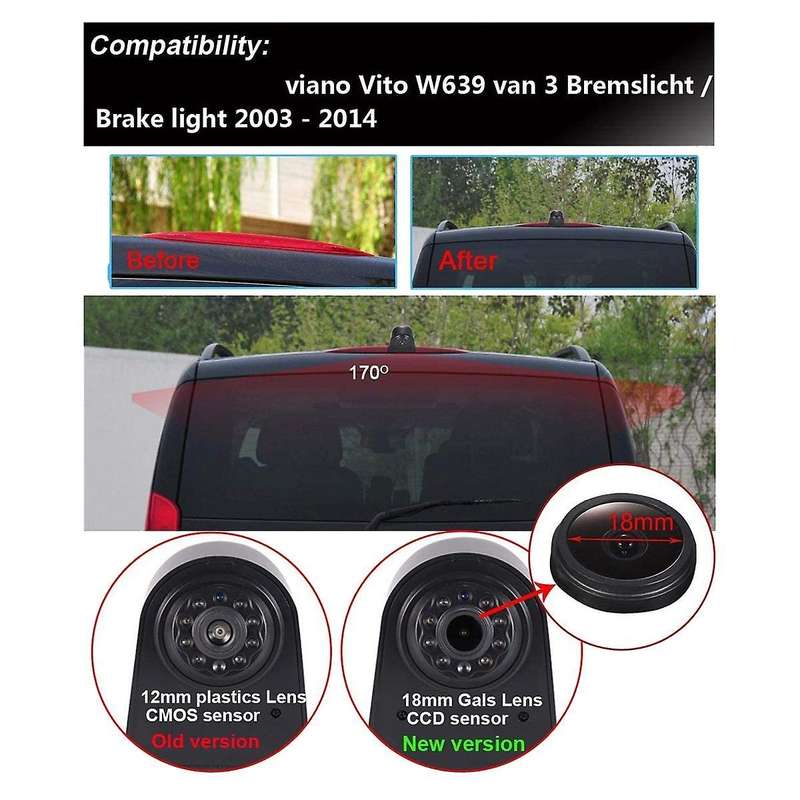 Car High Brake Light Camera Rear View Camera for Mercedes-benz