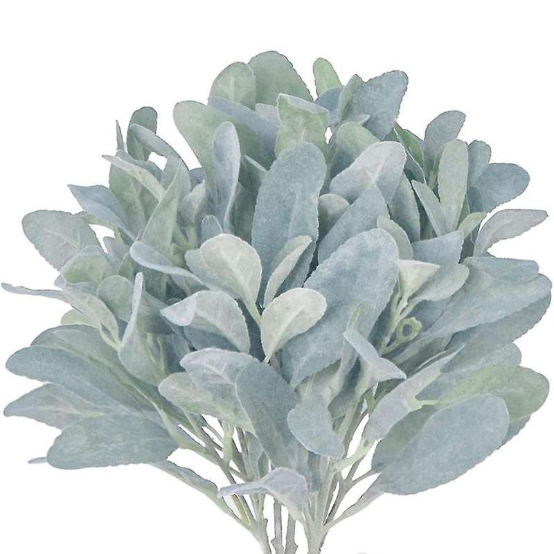 Faux Lambs Ear Stems 5pcs Artificial Greenery for Home Diy Craft