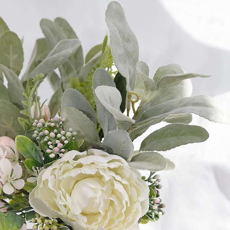 Faux Lambs Ear Stems 5pcs Artificial Greenery for Home Diy Craft