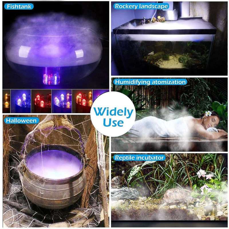 Mist Maker with Led Light, Fish Tank Accessories for Fountain Planted