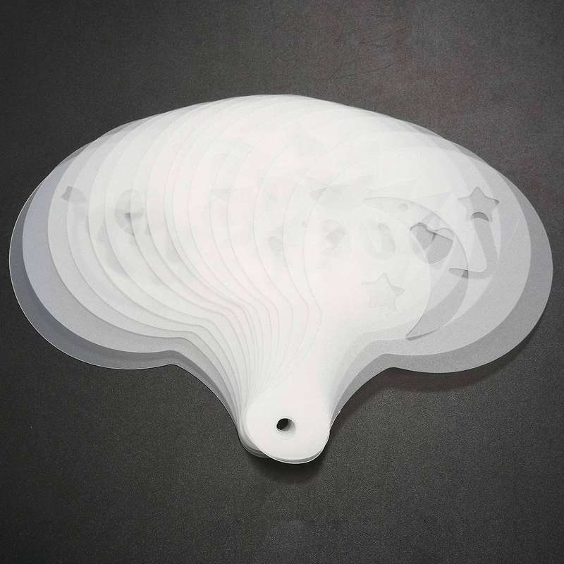 Various Themes 16pcs Coffee Stencils, for Latte Cappuccino Coffee