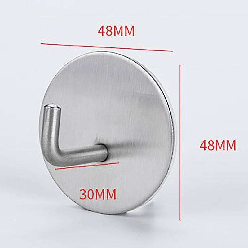 6pc Self-adhesive Towel Hooks Stainless Steel Hooks for Home, Kitchen
