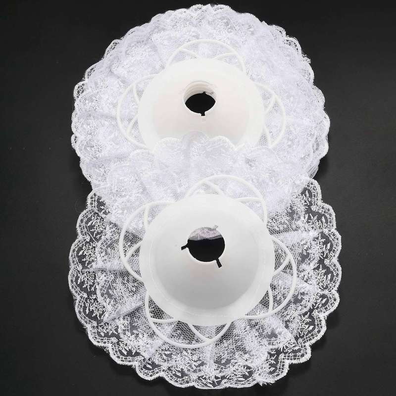 6pcs Lace Bouquet Collar, Diy Bouquet Holder Wedding Bridal White