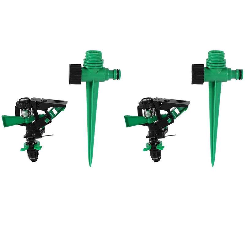 2x 360 Rotating Water Sprinkle Lawn Impulse Nozzle Watering Tool