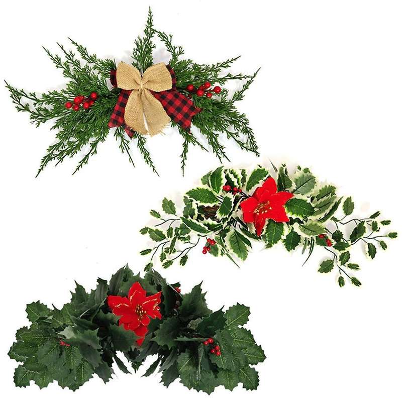 Christmas Artificial Red Pine Needles Door Decor Home Hotel Pendant B