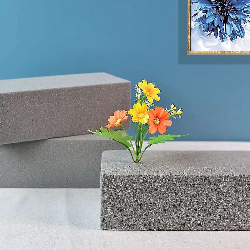 4pcs Dry Floral Foam for Artificial Flowers Wet Floral Foam Grey