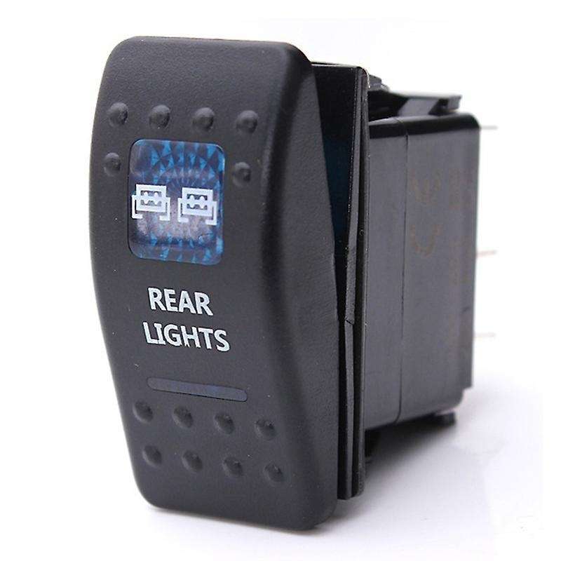 Dual Led Back Light Rocker Switch Spst On-off 12/24v Ce 10a 7