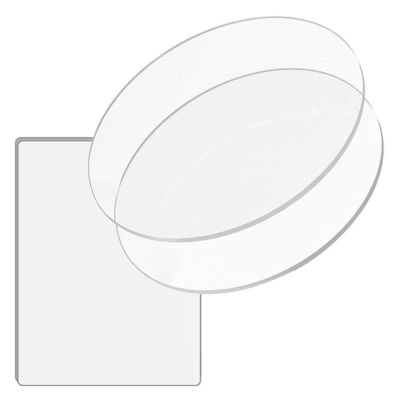 Round Acrylic Cake Disc Set with Square Scraper for Baked Goods