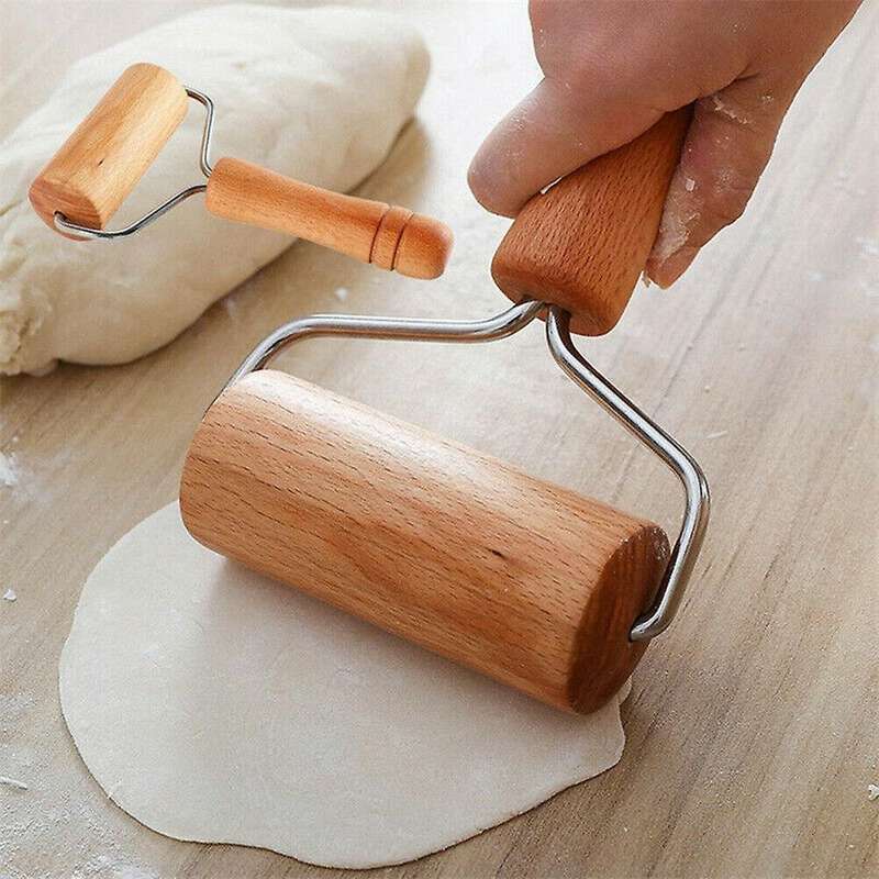 Wooden Rolling Pin Dough Roller Non-stick Baking Gourmet Tool