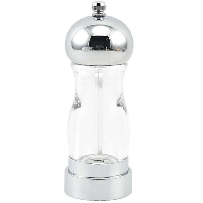 Acrylic Pepper Grinder Ceramic Core Kitchenware Salt Shaker,silver