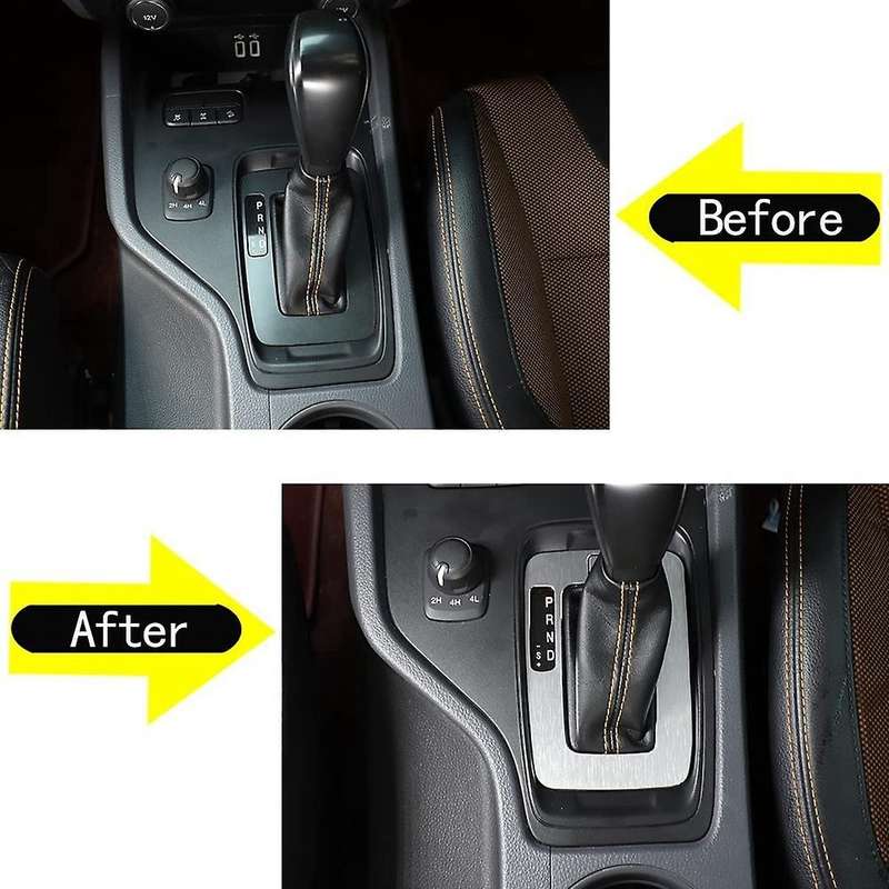 For Ford Ranger 2015-2018 Aluminum Alloy Car Center Consoles,silver